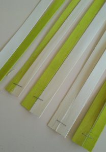 strips verts et blancs